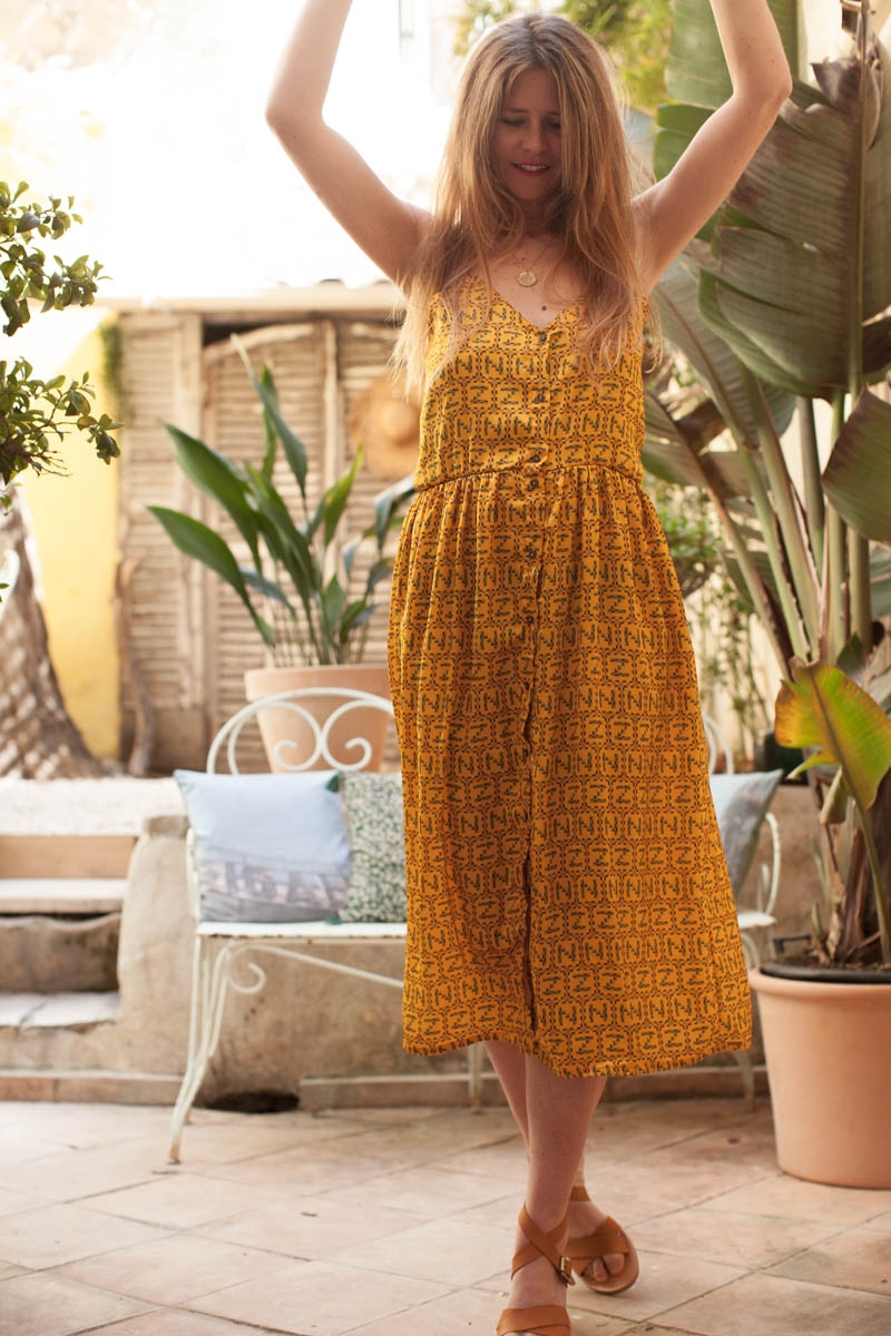 Spaghetti Strap Sunflower Print Side Pocket Maxi Dress – Tinika's Retail  Corner