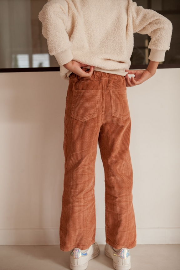 Ribcage Wide Leg Corduroy Pants - Brown