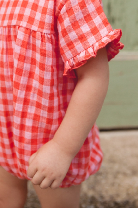 CERISE ROMPER Malabar Gingham