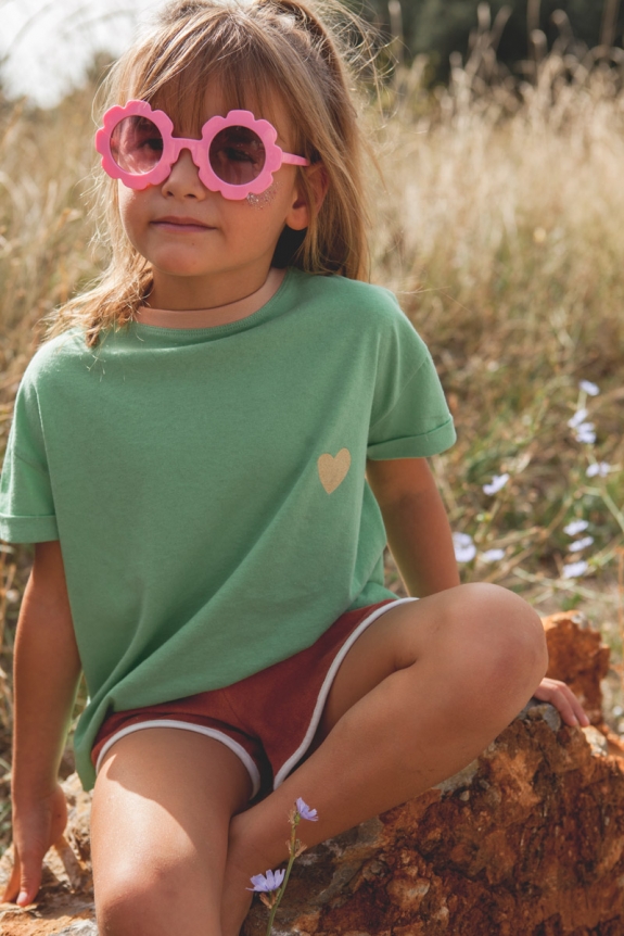 T-SHIRT MINI AMORE vert aqua