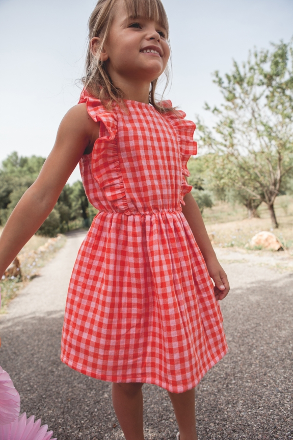 Robe vichy enfant sale