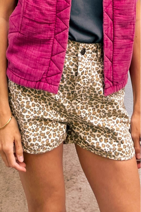 JAVA SHORTS vanilla leopard