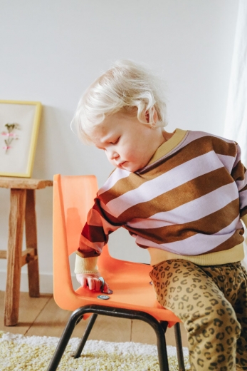 Poppy baby sweater amber striped