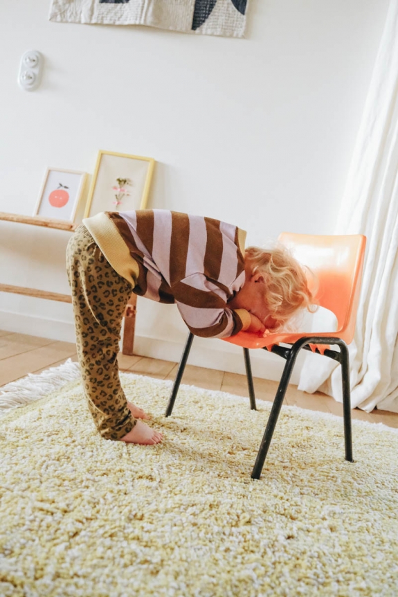 Poppy baby sweater amber striped