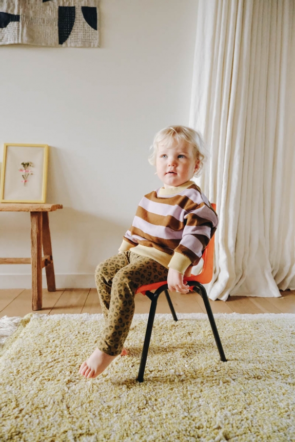 Poppy baby sweater amber striped