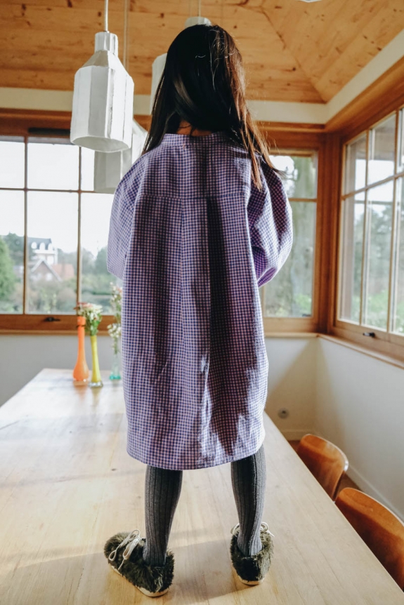 Anna dress blue mini gingham