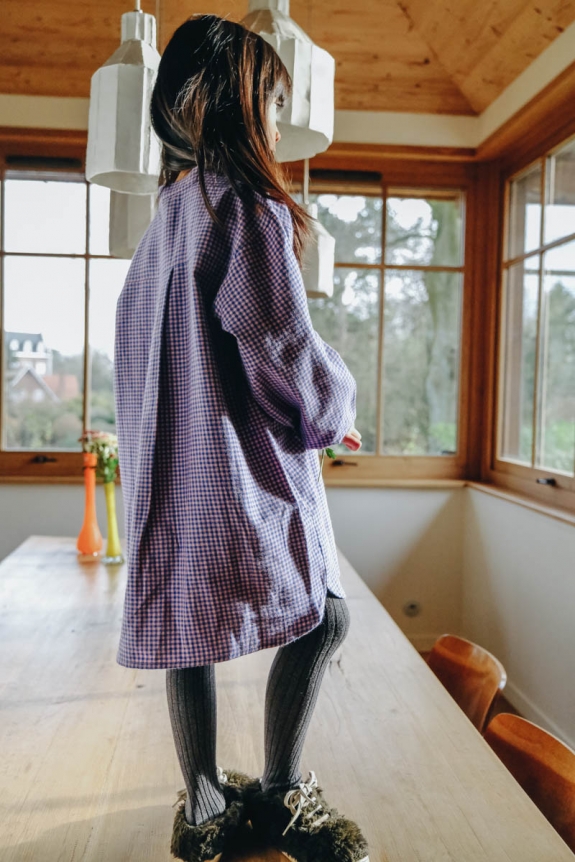 Anna dress blue mini gingham