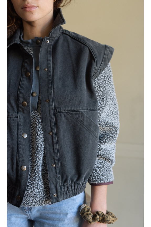 Veste June denim gris