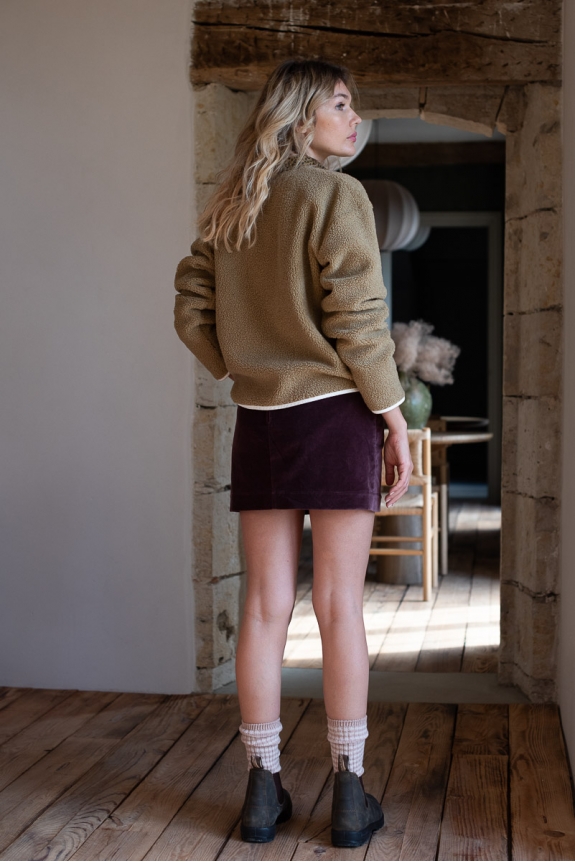 Alba mini skirt plum