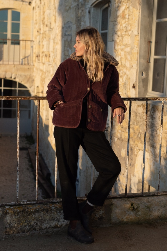 Manteau Filippa prune