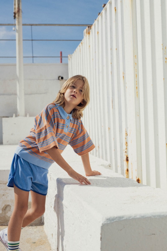 Look garçon short et polo coton éponge Marlot Paris