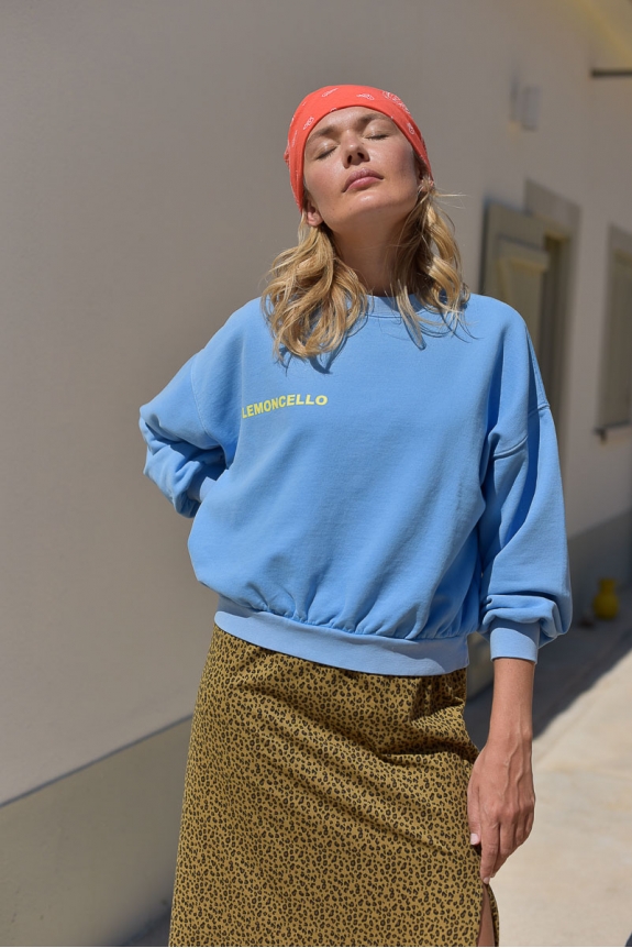 Sweat femme coton bio romy bleu Marlot Paris