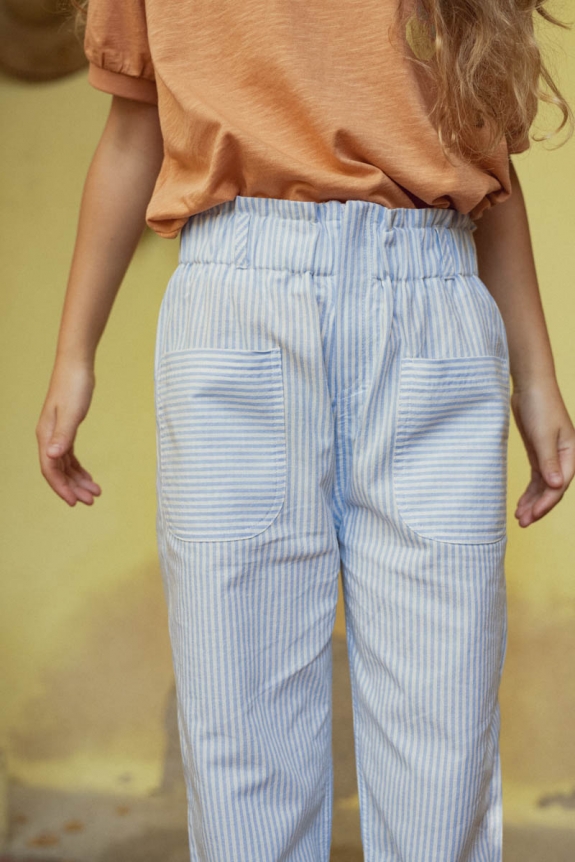 Prune girl's pants blue striped 